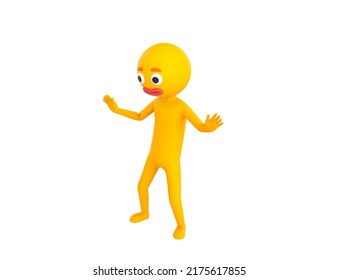 Yellow Man Character Surprise Shocked 3d Stock Illustration 2175617855 ...