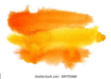 Yellow - Orange Watercolor Stain - Space For Your Own Text