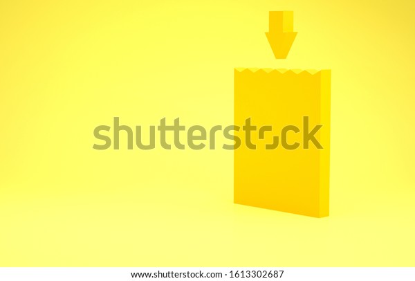 Download Yellow Paper Shopping Bag Icon Isolated Stock Illustration 1613302687 PSD Mockup Templates