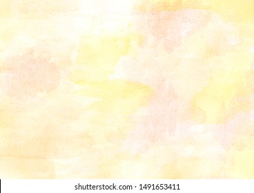 Yellow And Pink Gradation Watercolor Background