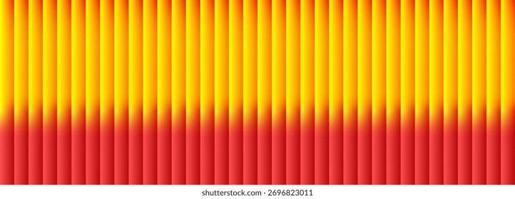 Yellow to Red Gradient Lines – Vertical Abstract Stripes with Smooth Heat Transition. Modern futuristic texture ideal for tech design, wallpaper, cover, poster, banner, brochure, website, flyer