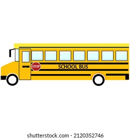 Yellow School Bus Illustration Suitable Cartoon Stock Illustration ...