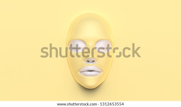 Download Yellow Sheet Mask On Yellow Background Stock Illustration 1312653554 Yellowimages Mockups