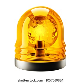 yellow siren isolated on a white background. 3d illustration