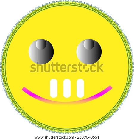 A yellow smiley face with beatiful boader .