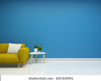 Blue Wall Deep Blue Sofa Tree Stock Illustration 1042222375 | Shutterstock