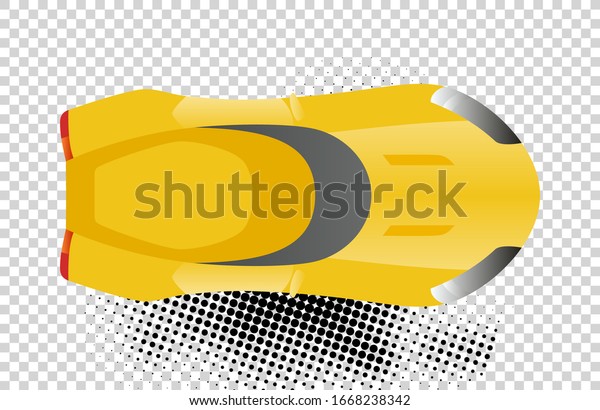 Yellow sport\
car top view illustration. Flat design auto. Illustration for\
transport concepts, car infographic, icons or web design. Delivery\
automobile. Isolated on white\
background.