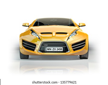 Yellow Sports Car