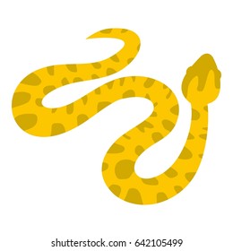 Yellow Spotted Snake Icon Flat Isolated Stock Illustration 642105499