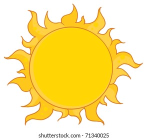 Yellow Sun Shining Stock Vector (Royalty Free) 71387719 | Shutterstock