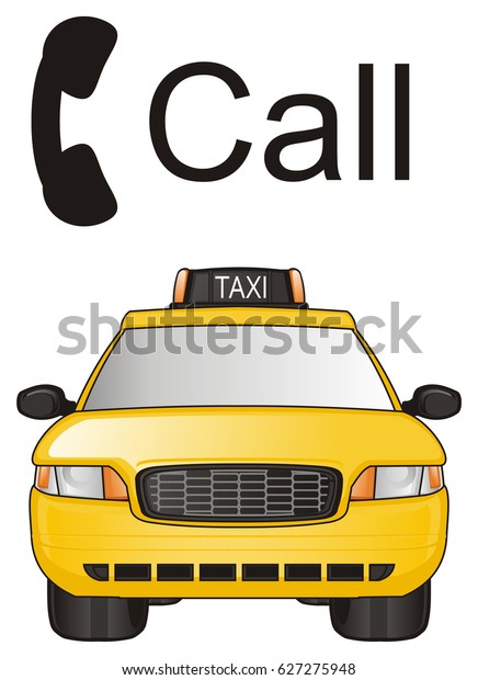 yellow taxi car with phone\
