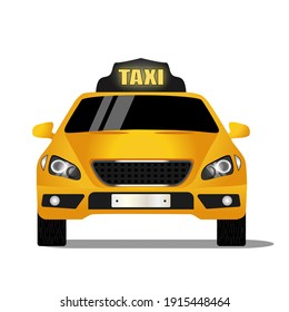 Yellow taxi. icon of a car