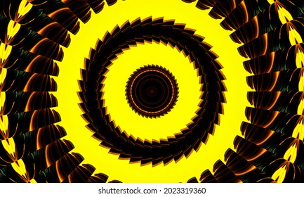 Yellow Textured Colorful Symmetrical Cirlce Pattern For Textile, Ceramic Tiles And Design