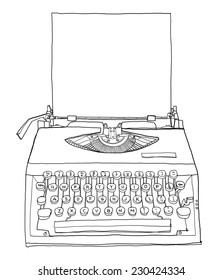 Download Yellow Typewriter Vintage Paper Line Art Stock Illustration 230424334 Yellowimages Mockups