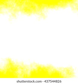 Yellow Watercolor On White Paper Texture - Abstract Border