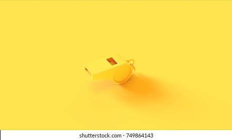 Yellow Whistle 3d Illustration 3d Rendering