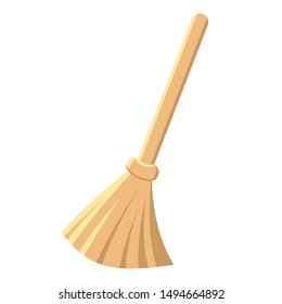 Yellow Wooden Broom Besom Stick Housework Stock Illustration 1494664892