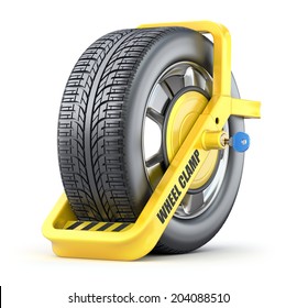 Yelow Wheel Clamp