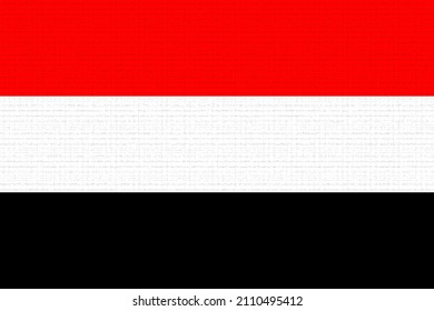 Yemen  flag. Yemen  national symbol. State logo of capital  Sanaa . Nation independence day YEM. Flag with craquelure texture. 2D Image - Powered by Shutterstock