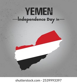 Yemen Independence Day Gray color background - Powered by Shutterstock