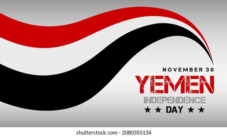 Yemen independence day November 30, 2021 banner, greeting card, background, wallpaper. - Powered by Shutterstock