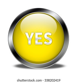 Yes Button Isolated Stock Illustration 347093792 | Shutterstock