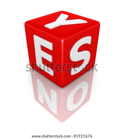 Yes, No - 3d render