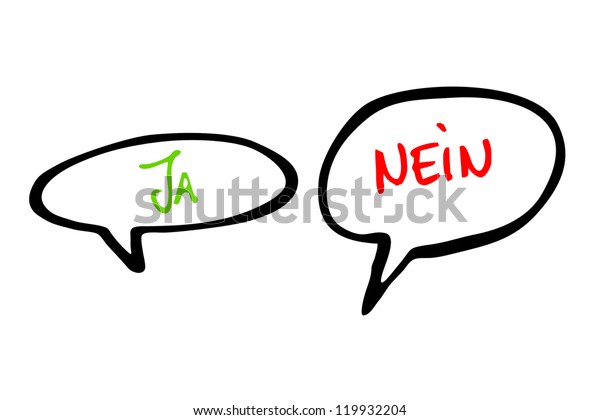 Yes No German Language Stock Illustration 119932204