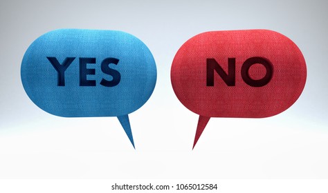 Yes No Text Speech Bubbles 3d Stock Illustration 1065012584 | Shutterstock