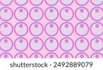 Yin and Yang seamless pattern in blue and purple metallic