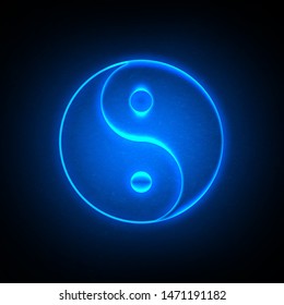 Yin Yang symbol of harmony and balance, ice and fire