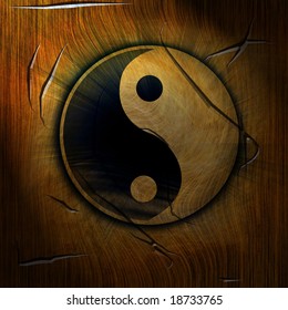 Yingyang Martial Arts Symbol Background Texture Stock Photo 112600829 ...