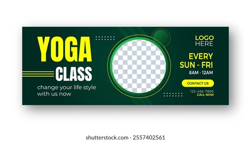 yoga class banner or cover design - Powered by Shutterstock