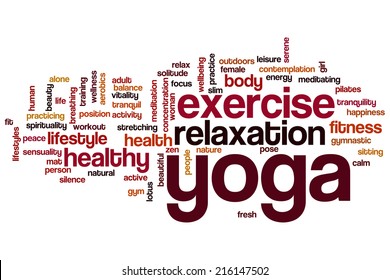 Yoga concept word cloud background