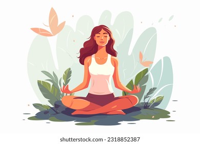 Yoga day background design, minimalism style, yoga poses - Powered by Shutterstock