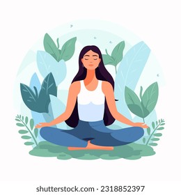 Yoga day background design, minimalism style, yoga poses - Powered by Shutterstock