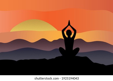 A Yoga Girl At Sunrise