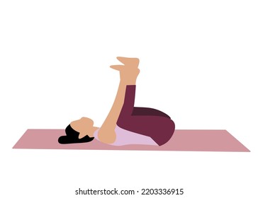 Yoga Happy Baby Pose Ananda Balasana Stock Illustration 2203336915 ...