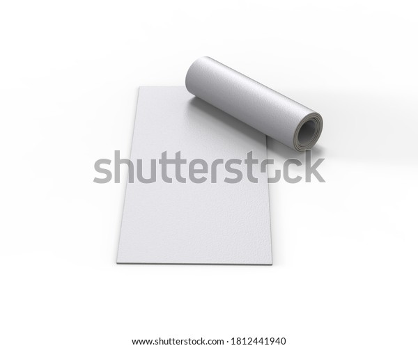 Download Yoga Mat Mockup Template Isolated On Stock Illustration 1812441940