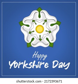 Yorkshire Day Greeting Card- 1st August, happy yorkshire day national flag design - Powered by Shutterstock