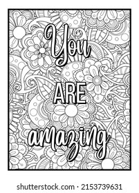 You Amazing Inspirational Coloring Page Stock Illustration 2153739631 ...