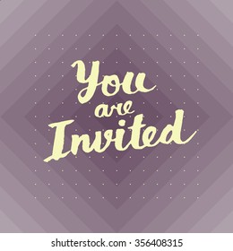 You Invited Invitation Card Hand Drawn Stock Illustration 356408315
