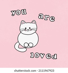 You Loved Cute Card Cat Mental Stock Illustration 2111967923 | Shutterstock