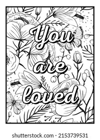 You Loved Inspirational Coloring Page Stock Illustration 2153739531 