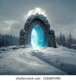 As You Step Through The Portal, You Are Instantly Transported To A Land Of Ancient Glaciers And Vast Snow-capped Mountains. The Air Is Crisp And The Sky Is A Deep Blue. In The Distance You See A Herd 