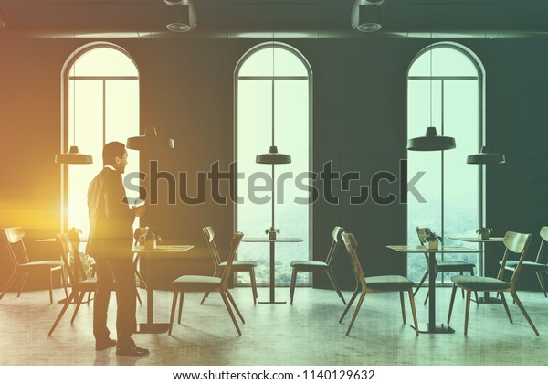 Young African American Businessman Standing Modern
