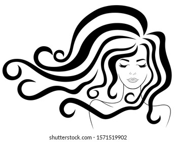 Art Sketching Vector Beautiful Melancholy Girl Stock Vector (Royalty ...