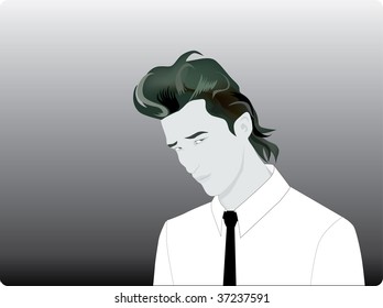 Young Business Man With Faux Hawk