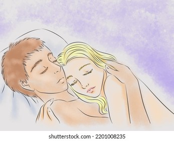 Young couple hugging in