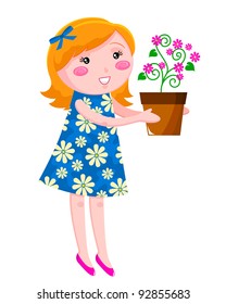 Watercolor Cute Girl Illustration Baby Doll Stock Illustration 489485047